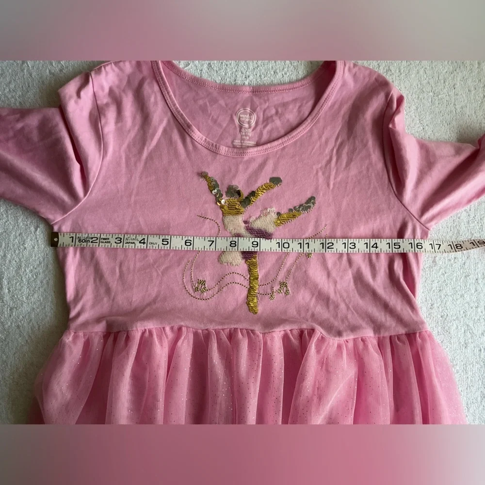Wonder Nation Pink Long Sleeve Dress